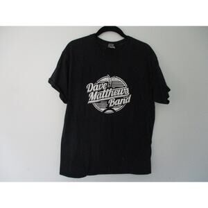 Dave Matthews Band Black White Logo Gildan Ulta Cotton Tshirt Large